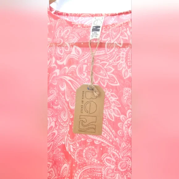 Beach By Exist Pink Paisley Tunic - Picture 5 of 6
